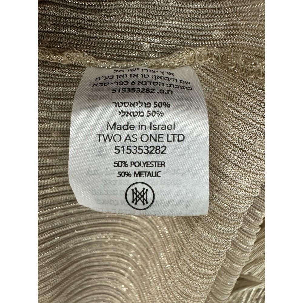 Sabina Musayev Women's Gold Semi-Sheer Midi Dress Size Medium - Picture 4 of 5